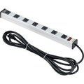 Global Equipment Global Industrial„¢ Power Strip, 7 Outlets, 15A, 19"L, 15' Cord LTS-19-7-15FT